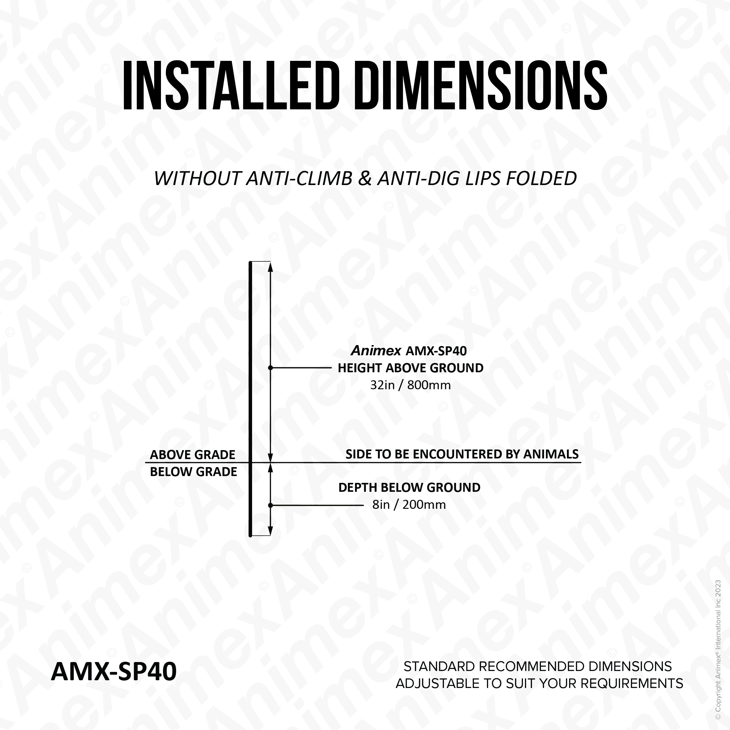 AMX-SP40 (Semi-Permanent) Wildlife Exclusion Fencing — Animex